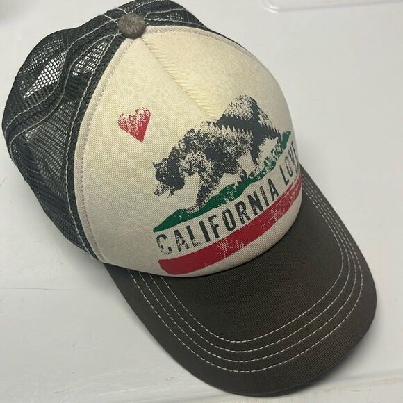 Billabong California Love Baseball Adjustable Hat Grey Nature Bear - Picture 2 of 11